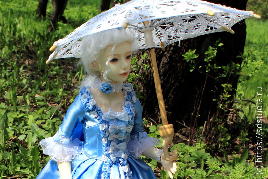 Кукольное французское бальное платье, историческая реконструкция для шарнирной куклы