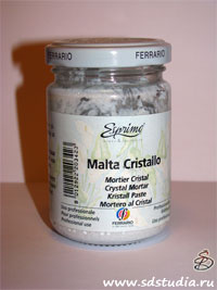 Структурная паста Malta Cristallo фирмы Ferrario для имитации инея