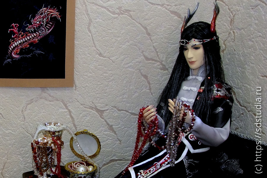 Костюм для шарнирной куклы, образ Китайский Дракон