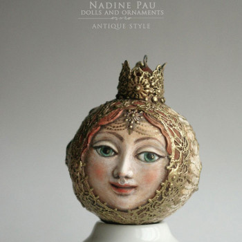 Елочный шар из папье-маше, автор Nadine Pau