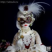 Карнавальный женский костюм Венецианка для куклы бжд BJD