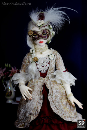 Карнавальный женский костюм Венецианка для куклы бжд BJD