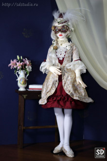 Карнавальный женский костюм Венецианка для куклы бжд BJD